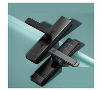 Serrure de Porte Intelligente Tuya APP Empreintes digitales Chiffres Intelligence électrique 5 méthode déverrouillage Prise en Charge 8 Langues Voix Installation Facile à Faire soi-même.(Latch)