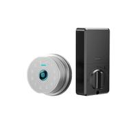 Serrure de porte intelligente Tuya K10P avec reconnaissance des veines de la paume, mot de passe et contrôle par application for maison connectée.(K10F Silver)