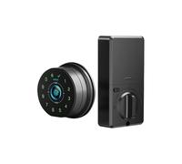 Serrure de porte intelligente Tuya K10P avec reconnaissance des veines de la paume, mot de passe et contrôle par application for maison connectée.(K10F Black)