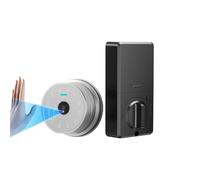 Serrure de porte intelligente Tuya K10P avec reconnaissance des veines de la paume, mot de passe et contrôle par application for maison connectée.(K10P Silver)