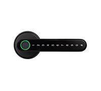 Serrure de porte intelligente, Tuya Smartlife APP Bluetooth-compatible Télécommande Smart Empreinte Digitale Serrure Biométrique for Porte Intérieure En Bois En Métal(Single with gateway)