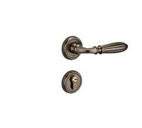 Serrure de porte intérieure américaine Serrure de porte en bois silencieuse for la maison Poignée de porte européenne Serrure de chambre Serrure magnétique fendue Serrure de porte de chambre(Bronze ma