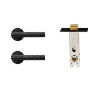 Serrure de porte intérieure en laiton martelé, double levier en bois, écusson à clé, 1 pièce(PASSAGE-QBCF)