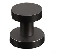 Serrure de porte intérieure invisible avec trou de serrure simple côté et poignée ronde, en alliage de zinc caché pour chambre à coucher ou mur de fond, design minimaliste élégant (noir)