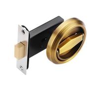 Serrure de porte invisible à un seul côté pour portes coulissantes, poignée d'armoire en acier inoxydable avec languette carrée, 76 x 76 mm, compatible avec les portes épaisses de 1-3/8" à 1-49/64