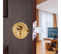 Serrure de porte invisible dissimulée pour portes intérieures, serrure auxiliaire simple face en alliage de zinc avec xterne et bouton rotatif interne, convient pour la maison, le bureau, l'hôtel