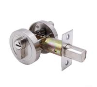 Serrure de porte invisible en alliage de zinc avec clé pour une utilisation en intérieur, serrure de sécurité cachée pour la maison, l'hôtel et le bureau (couleur brossée)