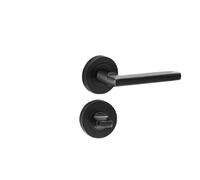 Serrure de porte Invisible en alliage Zinc, simple face, for chambre à coucher intérieure, secrète américaine, noire, langue, mécanique(Type A zinc alloy invisible)