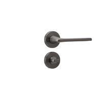 Serrure de porte Invisible en alliage Zinc, simple face, for chambre à coucher intérieure, secrète américaine, noire, langue, mécanique(H style zinc alloy invisible)