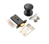 Serrure de porte invisible sans clé à un seul côté fabriquée en alliage de zinc offrant une sécurité robuste et une assurance de l'intimité pour la salle de bain et les portes intérieures (noir)