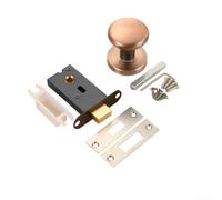 Serrure de porte invisible sans clé avec construction élégante en alliage de zinc, conçue pour empêcher l'accès non autorisé sur les portes de salle de bain et intérieures (cuivre)
