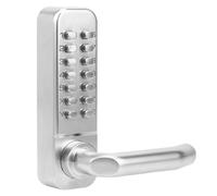 Serrure de porte mécanique Bouton poussoir Clavier à code numérique Verrou de porte d'entrée sans clé en alliage de zinc Serrure de poignée de porte de sécurité à domicile étanche (aucune pile requise