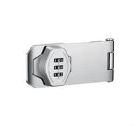 Serrure de porte mécanique sans clé pour armoires de bureau, tiroirs et armoires - Alliage de zinc, 7,6 cm/10,2 cm, noir/argenté (argent 1#)