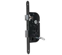 Serrure de Porte Noire à Encastrer Fermeture à cle Axe 40 mm à Larder Reversible