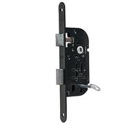 Serrure de Porte Noire à Encastrer Fermeture à cle Axe 40 mm à Larder Reversible