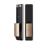 Serrure De Porte Numérique À Empreinte Digitale WiFi, Poignée Dorée, Compatible Avec Samsung SHP-DP609 La Serrure De Sécurité For Maison Intelligente(Golden Push)