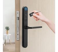 Serrure de porte numérique avec poignée, serrure de porte à empreinte digitale, serrure de porte intelligente avec poignée