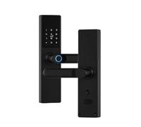 Serrure De Porte Numérique Intelligente, Application Tuya WiFi, Déverrouillage À Distance, Biométrique Empreintes Digitales, Électronique Facile Haute Sécurité(Black-Singnal)