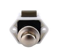 Serrure de porte, poignée de porte, serrure de camping-car, serrure à poussoir de 20 mm for yacht, meubles, portes, armoires, tiroirs, serrures for enfants, lot de 10, grand modèle marron(Small white)