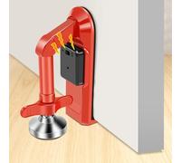 Serrure de porte portable 120 x 88 mm, seulement environ 233 g, ultra résistante avec étui, serrure portable avec double fonction d'alarme jusqu'à 80 dB, arrêt de porte avec alarme complète