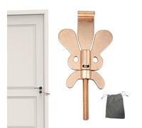 Serrure de porte portable sans perçage, sécurité de en acier | Aucun outil nécessaire pour une installation et un retrait rapides. Convient aux portes qui s'ouvrent vers l'intérieur avec