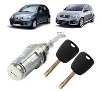 Serrure de porte pour Citroen C2, C3 et C3 Pluriel (2002-2011) avant gauche (côté conducteur) vendu avec double de clé