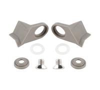 Serrure de porte pour réfrigérateur Dometic Electrolux - Loquet de porte de rechange 241234560 pour RM6270 RM6290 RM6400 - Kit avec crochets de suspension gauche/droite - Vis et rondelles d'écartement