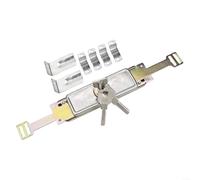 Serrure de porte pour volet roulant pour usage domestique avec matériau en cuivre et mécanisme de verrouillage sécurisé avec accessoires pour une installation simple (A)