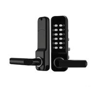 Serrure de porte sans clé pour usage commercial robuste avec résistant aux | Verrou de porte mécanique sans n alliage de zinc étanche pour abri de jardin ou garage