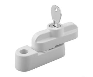 Serrure de porte UPVC fabriquée en alliage d'aluminium avec restriction pilotée par clé pour réduire la vulnérabilité du levier (blanc)