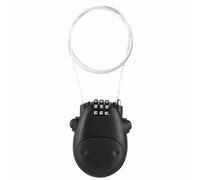 Serrure de poussette à code à 3 chiffres, câble en forme de vache en ABS, serrure à combinaison, serrures de vélo avec câble extensible de 90 cm pour poussette, valise, bagage, (Black)
