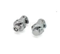 Serrure de presse en alliage de zinc ronde intégrée serrure de porte d'armoire serrure à impact serrure d'armoire électrique serrure à bouton de verrouillage tactile industriel 1 pièces(With key)