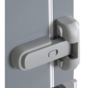 Serrure de réfrigérateur - Levier de porte de congélation en plastique robuste - Crochet de sécurité instantané - Pince de réfrigérateur de sécurité - Amplificateur pour un stockage renforcé des