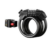 Serrure De Scooter - Combinaison De Serrure De Cycle De 4 Pieds Pour Motos, Chaîne Sécurisée Enroulée À 5 Chiffres, Alarme De Poussette Intégrée Réinitialisable Pour Vélos De Montagne, Scooter Électri