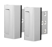 Serrure de sécurité à domicile, sécurité enfant, serrure de renfort avec butée de 5,1 cm, 8 vis de 5,1 cm, supporte une charge de 36,3 kg pour porte battante vers l’intérieur, verrou de nuit pour