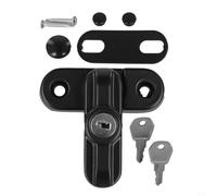 Serrure de sécurité en alliage pour sécuriser votre porte UPVC avec entrebâilleur à clé pour plus de sécurité (noir)