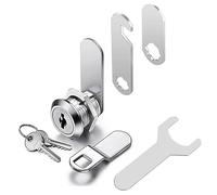 Serrure de sécurité pour boîte aux lettres avec, errure de meubles, 2 clés pour tiroir, Serrure de came d'armoire, livré avec 4 plaques de serrure différentes