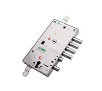 Serrure de sécurité pour porte blindée Mottura 54.597 triple avec demi-tour diam. Clé double carte de 20 mm avec serrure de verrouillage à cylindre européen. Entreaxe droit 28 mm.