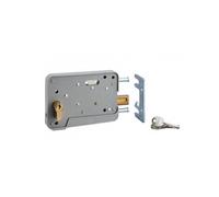 THIRARD Serrure en applique pour Portillon, double entrée, 150 x 108 mm | Réversible, axe 130 mm, cylindre 30 x 10 mm, pêne bronze d'aluminium, inclut 3 clés, usage extérieur, gâche acier