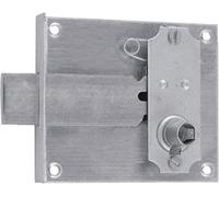 Serrure de tiroir 267F 50 x 70 mm axe 30 mm LG12 finition fer limé avec 1 clé DEVISMES S267A30FL