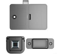 Serrure de tiroir à empreintes digitales avec poignée pour la sécurité de l'armoire, entrée sans clé pour carte RFID, construction en alliage de zinc ABS et port d'alimentation de type C (A)