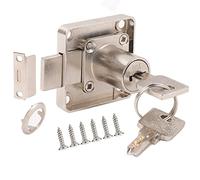 Serrure de Tiroir de Bureau, acier inoxydable Serrure de Meuble à Cylindre Utilisation pour Fermer des Placards, Tiroir, Armoire ect, Épais et Durable, clé en cuivre pur