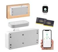 Serrure de tiroir intelligente - Serrure électronique d'armoire - 3 voies de déverrouillage - Carte APP/NFC/IC - Sans perçage - Invisible - Sécurité enfant pour armoires, armoires, boîtes aux lettres
