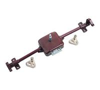 Serrure de toilette push-lock marron complète