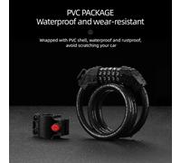 Serrure de vélo avec mot de passe à 5 chiffres, combinaison de Code numéro de vélo vtt, chaîne de câble en acier de 1200mm, cadre de verrouillage autonome