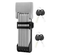 Serrure de vélo pliable - Serrure de vélo - Serrure de scooter - Accessoires de protection pour scooter - Verrouillage de vélo pliable - Sécurité anti-vol avec 2 clés et support de montage