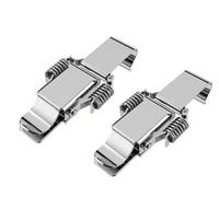 Serrure de verrouillage de porte de cabinet à doub Loquet à double rouleau en acier inoxydable 304, 90/180 degrés, ressort, loquet bascule, argent, 2 pièces(2504aks)