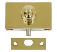 Serrure de vitrine pêne rond doré STREMLER 1452.40.0