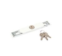 Pièces détachées volet roulant porte tirage manuel - poignée - serrure - ressort - baton de tirage (Serrure + cache Blanc)