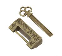 Serrure Décorative Vintage pour Tiroir 42mm Serrure Décorative | Design pour rétro chinois, alliage zinc pour durable, finition pour bronze, pour idéal boîte bijoux, style unique